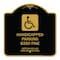 Signmission Handicapped Parking $250 Fine Section 4511.69 Ohio Revised Code With Handicap Symbol, BG-1818-23919 A-DES-BG-1818-23919 - alternate 1